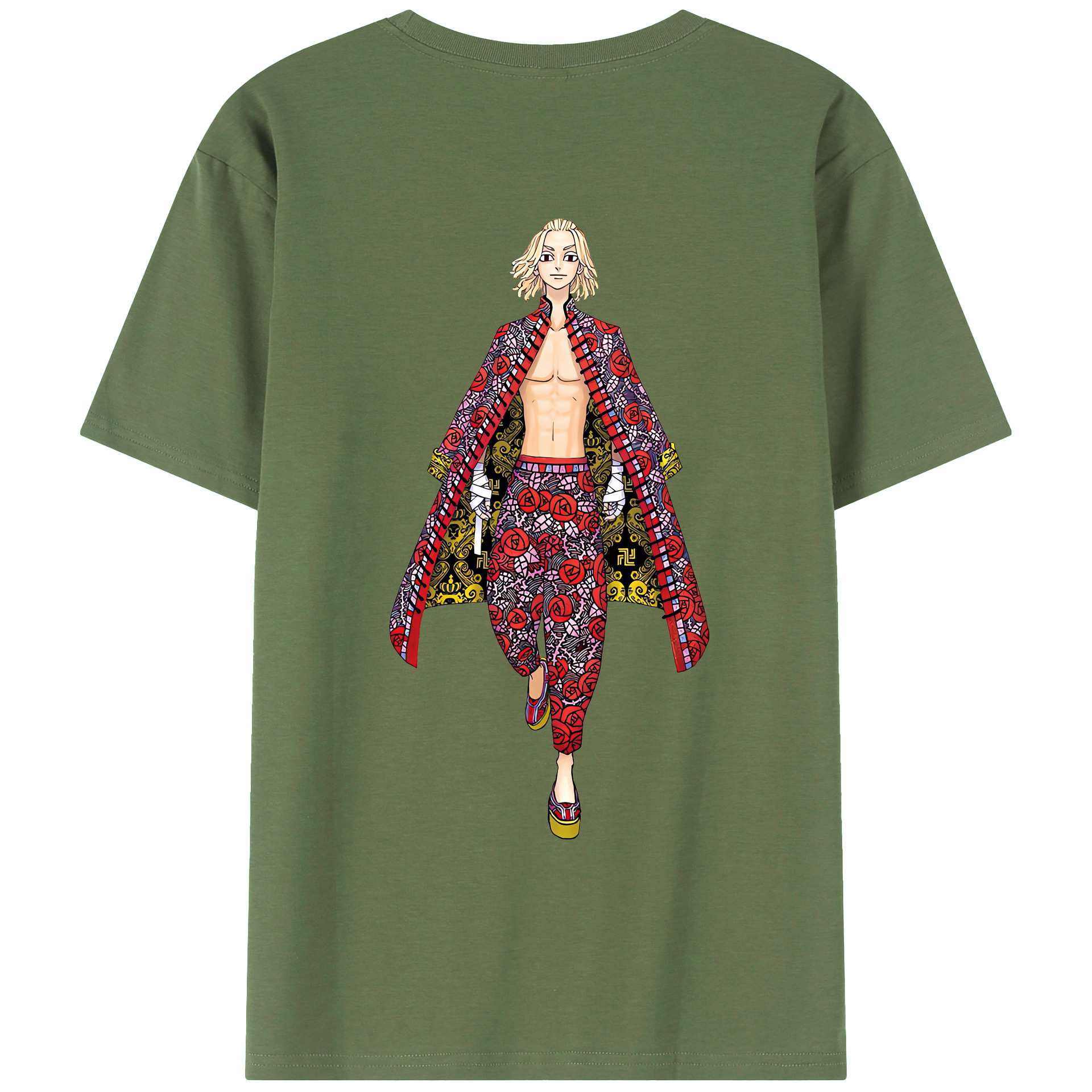 （画像用） 東京リベンジャーズ Tokyo Revengers 綿100％ メンズ半袖Tシャツ（バックプリント） 通気性
